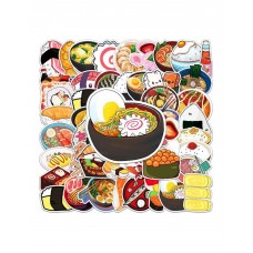 Set De 50 Stickers Comida Japonesa Ramen Sushi Asiatico Ramen